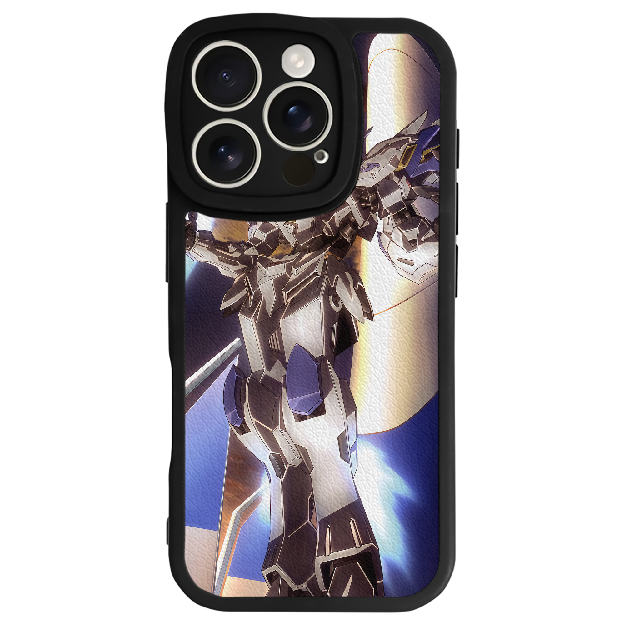 （画像用） 機動戦士ガンダム Mobile Suit Gundam 【iPhone 16シリーズ対応】シリコンスマホケース（レザー調） 材質：シリコン
